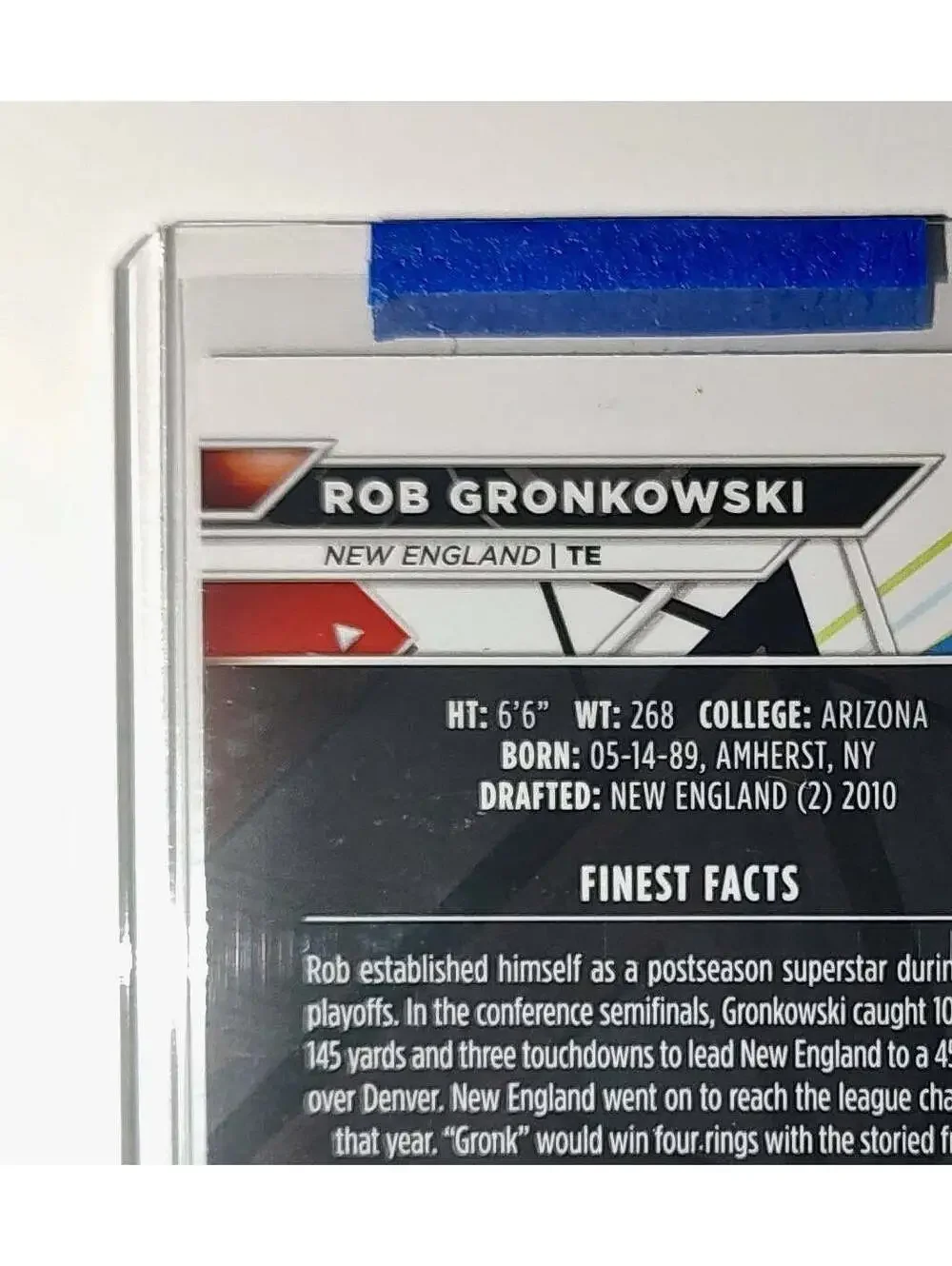 Rob Gronkowski 2023 Topps Finest NFL #213 Refractor Card New England Patriots